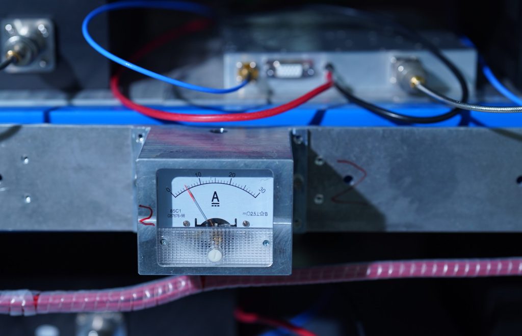 RF Power Amplifier modules under batch burn-in before QA approval and shipment release