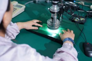 RF power amplifier incoming inspection for critical components before production