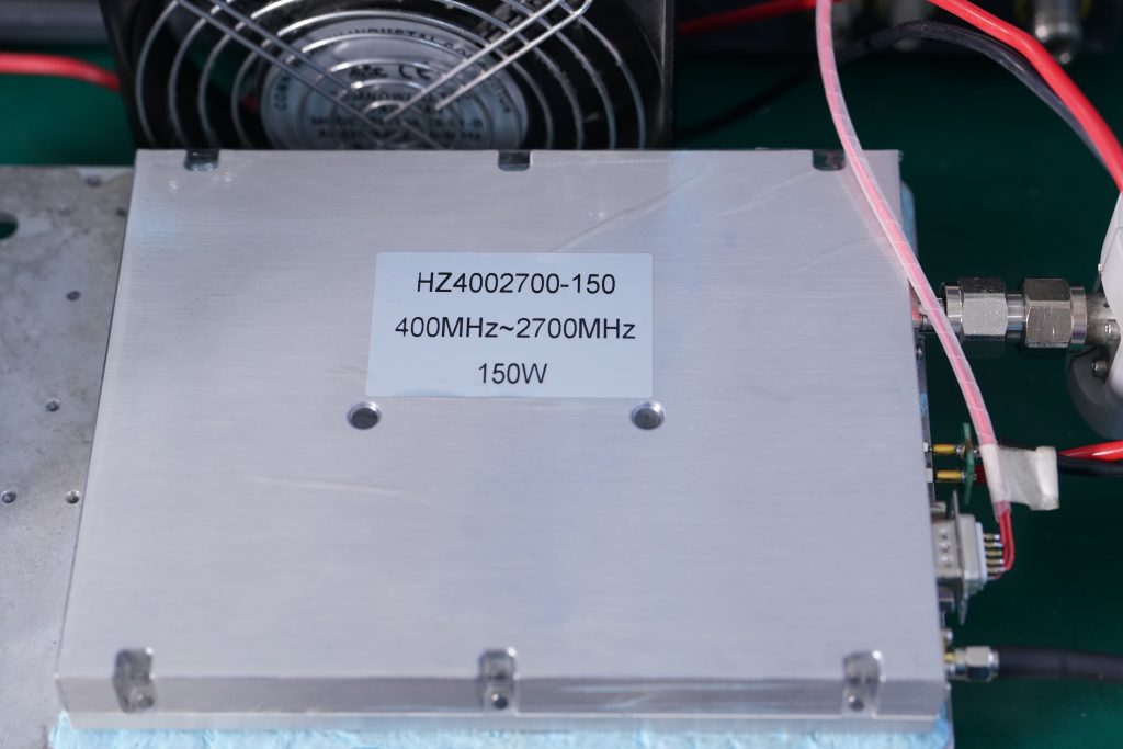 RF Power Amplifier Datasheet control interface review with enable logic, alarm feedback, VSWR status, temperature status, and fault recovery.