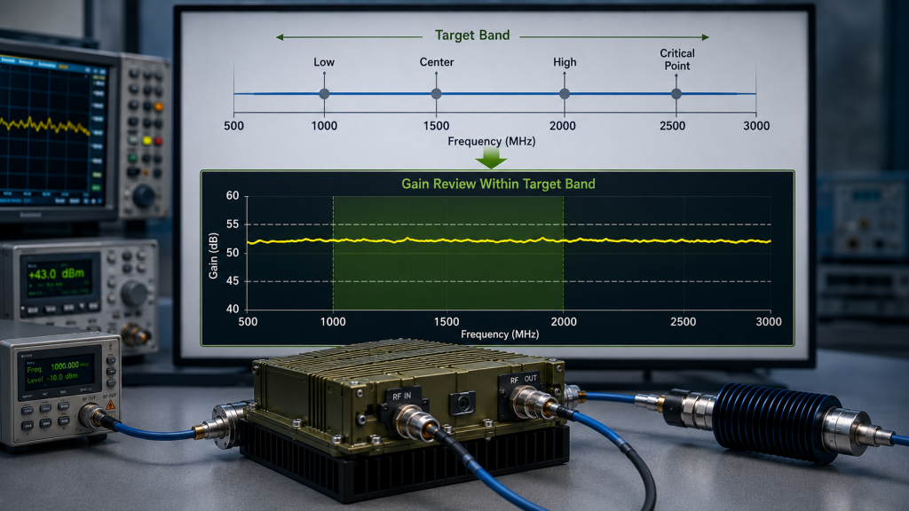 Frequency should be selected before output power to avoid wrong-band RF PA module selection in C-UAS systems