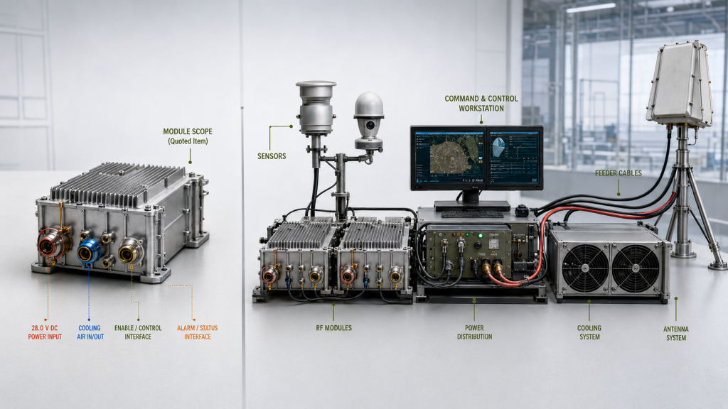 Drone Jammer Module scope compared with a complete integrated C-UAS system