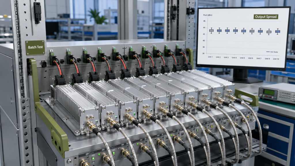 GaN Device Quality comparison across production batches for repeatable RF Power Amplifier reliability