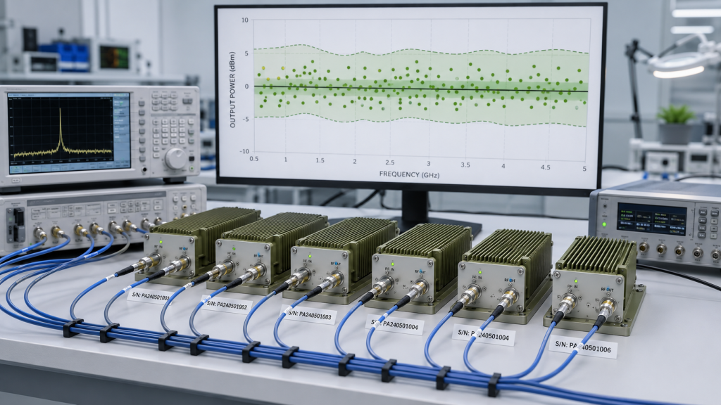 RF Power Tolerance cannot be judged by one rated number because batch PA output varies across units