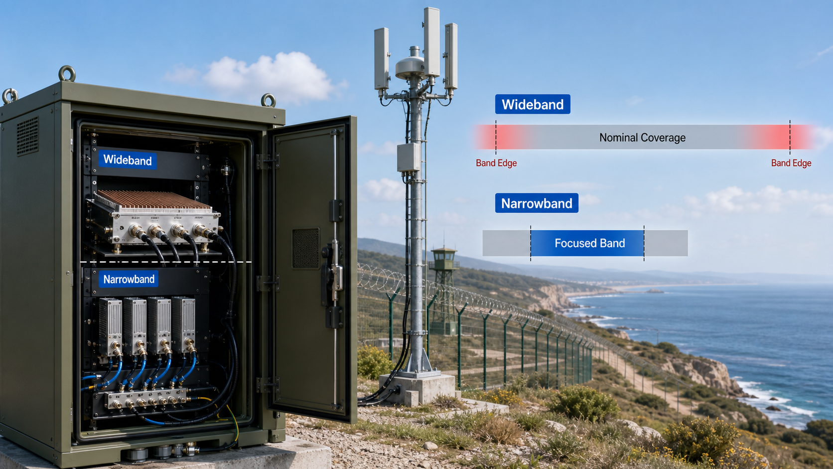Wideband vs narrowband RF PA modules for C-UAS frequency coverage