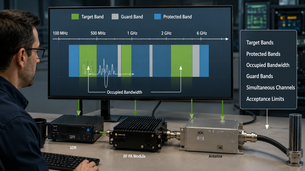 Target Band and Protected Band Frequency Planning